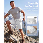 Wulcea Men'S Golf Shorts 9" Chino Stretch Fabric Elastic Waist Quick Dry Water Resistant Casual Dress Work With Phone Pocket