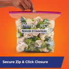 Hefty Slider Gallon Storage Bags, 66 Count, Gallon Size Slider Storage Bags for Storing Food, Bulk Snacks, Travel Toiletries, First Aid Kits, and More, Writable Label, Secure Zip and Click Closure