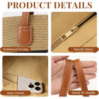 Beach Bags for Women, Summer Straw Beach Bag Straw Purse Shoulder Handbags Large Beach Tote for Summer Vacation