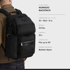 Tumi - Alpha Bravo Nomadic Backpack - Men'S Durable Carry On Bag - 18.8" X 15.0" X 9.0" - Fits Up To 15" Laptop - Black