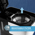 Elite Gourmet Ehc9420 Automatic 5-Cup Brew & Drip Coffee Maker With Pause N Serve Reusable Filter, On/Off Switch, Water Level Indicator