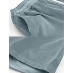 Mens Corduroy Shorts Casual 7 Inch Elastic Waist Drawstring Summer Beach Loose Fit Shorts
