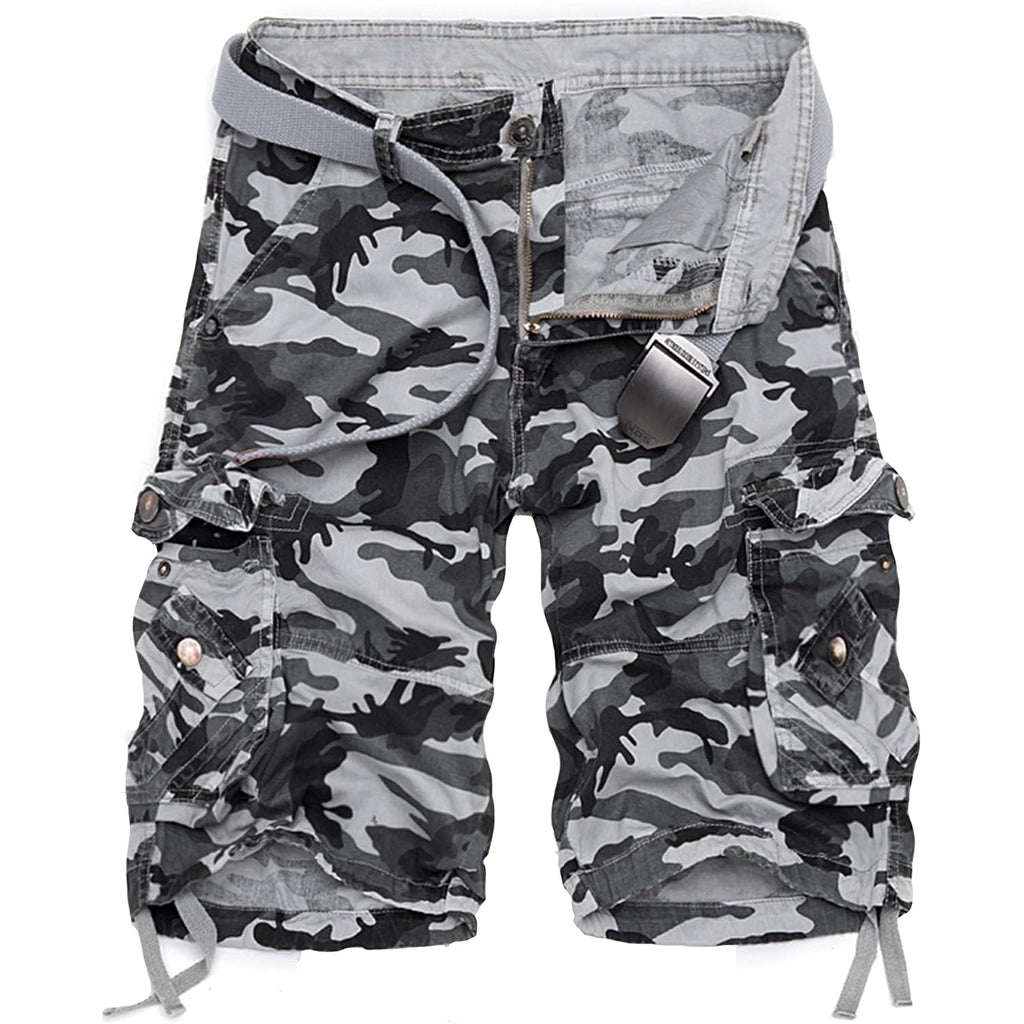 Men'S Camo Cargo Shorts Cotton