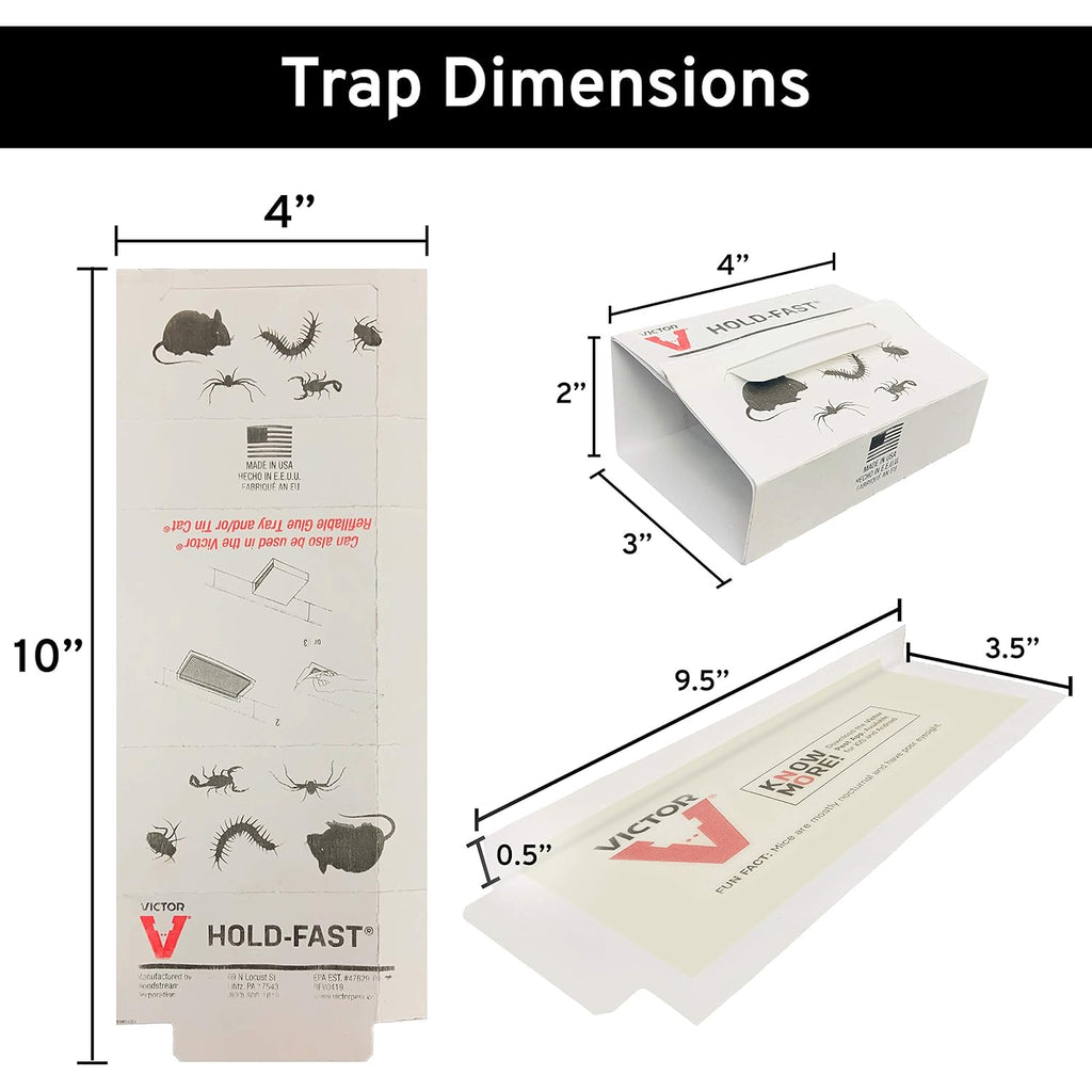 Victor M309 Professional Glue Boards For Insect And Rodent Monitoring - 72 Glue Boards