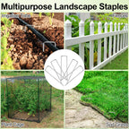 24 Pack Garden Stakes, U-Shaped Tent Stakes, Galvanized Landscape Staples, Ground Stakes, For Landscaping Securing Weed Barrier Fabric, Irrigation Tubing, Holding Fence, Tarpaulin
