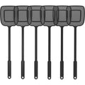 Mr.Siga Heavy Duty Long Handle Fly Swatter, Black, 6 Pack | Fly Swatter For Indoors, Manual Fly Killer, Bug Swatter
