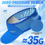 BEACE Sun Visor Hat Women Men-Lightweight Wicking Stretchy Sports Sunvisor Cap for Golf Tennis Running Pickleball Beach Bule