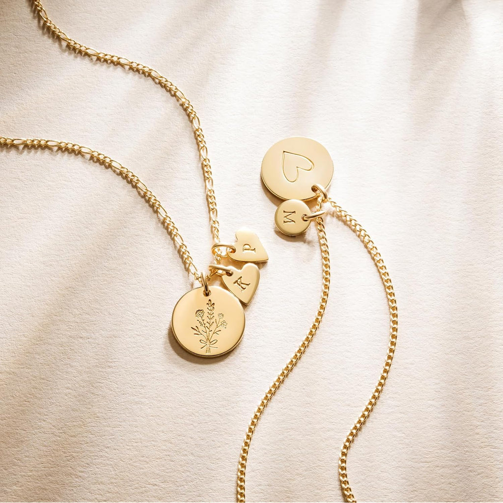 Endless Story Initial Necklaces for Women, Mothers day necklace, Sterling Silver, 14K Gold Filled & Rose Gold Filled Custom Dainty Letter Necklace, Mom Necklace with Kids Initials, Gift for Mom or Her