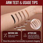 Eyebrow Pencil For Women, 2-In-1 Microblading Eyebrow Pen With 4D Square & Ultra-Fine Tips, Waterproof Long-Lasting Brow Pencil, Hair-Like Strokes For Natural Fuller Brows With Brow Brush, Brown
