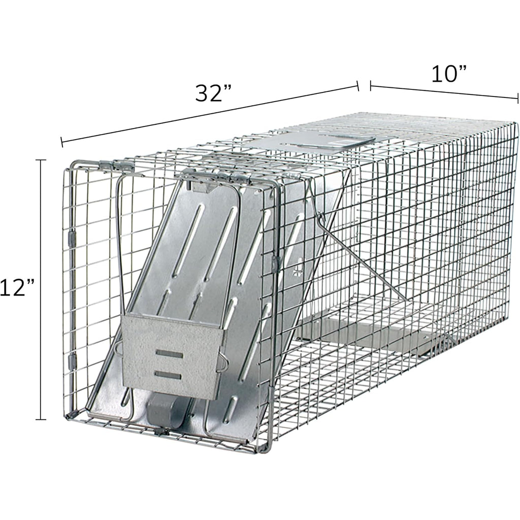 Havahart Large 1-Door Live Animal Trap For Raccoons, Cats, Bobcats, Beavers | Heavy Duty Humane Catch And Release Cage Trap For Outdoor Pest Control, 1079Sr