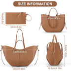 Work Bag Faux Leather Tote Bag For Women Trendy Handbag Purse Fall Shoulder Bag With Magnetic Closure