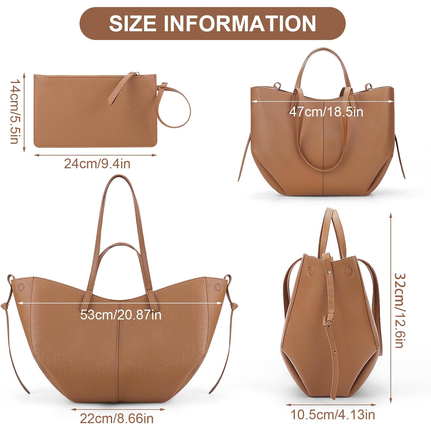 Work Bag Faux Leather Tote Bag For Women Trendy Handbag Purse Fall Shoulder Bag With Magnetic Closure