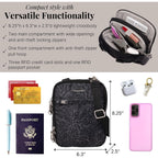 Baggallini Securtex® Anti-Theft Mini Everything Crossbody Bag, 6.3"X8.25" Rfid, Locking Zippers & Cut-Resistant Strap