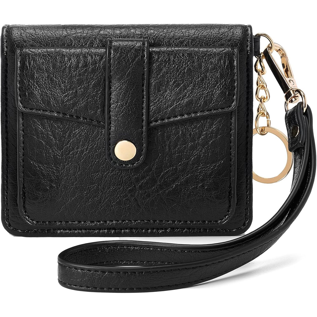 Marvolia Small Wallet for Women Compact Wallet Soft Vegan Leather Bifold Card Holder Ladies Wristlet