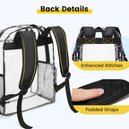 Vorspack Clear Backpack For School, 16 Inch Large Clear Bookbag | Lightweight See Through Backpacks For Girls And Boys, Reinforced Straps, Heavy Duty Transparent Clear Bag For Work Travel