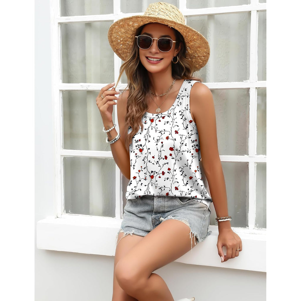 Zeagoo Tank Top For Women Summer Loose Fit Casual Flowy Sleeveless Tops Trendy Scoop Neck Basic Shirts Tee 2026