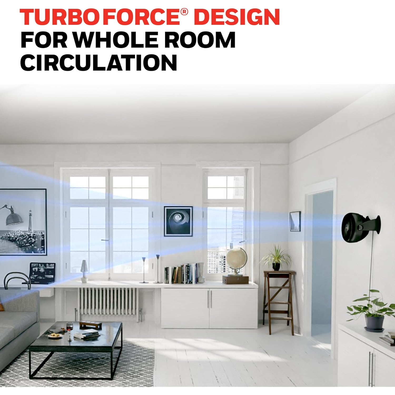 Honeywell Turboforce Air Circulator, Small Tabletop Fan, Quiet Personal Fan For Home Or Office, 3 Speeds, 90 Degree Pivoting Head, Black, Ht900