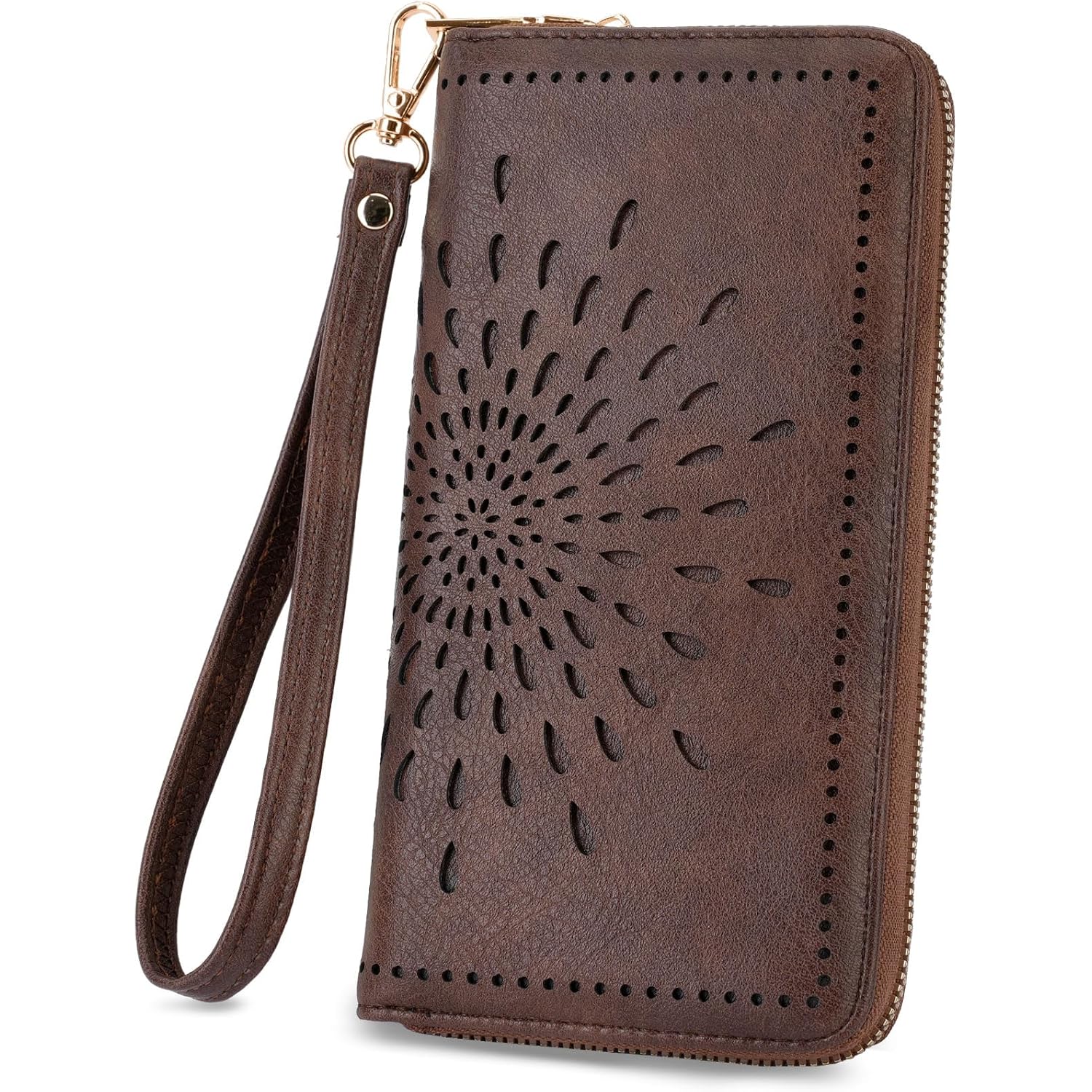 APHISON Wallet Women Large Capacity Clutch Purse For Ladies Card Holder RFID Wristlet Phone Zipper Coin Travel Pocket