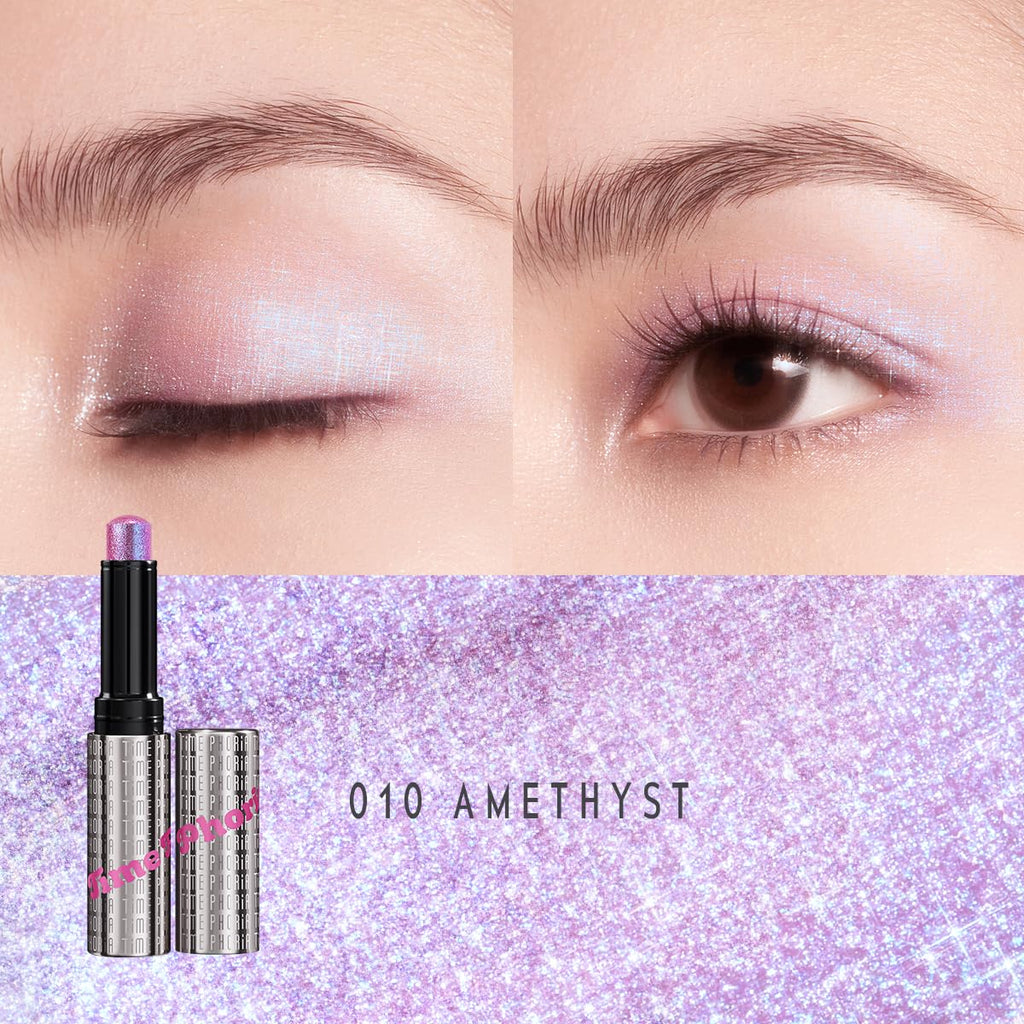 Illumina Jelly Gel Eyeshadow Stick 010 Amethyst - Cool Lavender Shimmer Sparkle Finish, Cream Texture With Cooling Feel, Long-Lasting Crease-Proof Smudgeproof Eye Shine, Easy Application