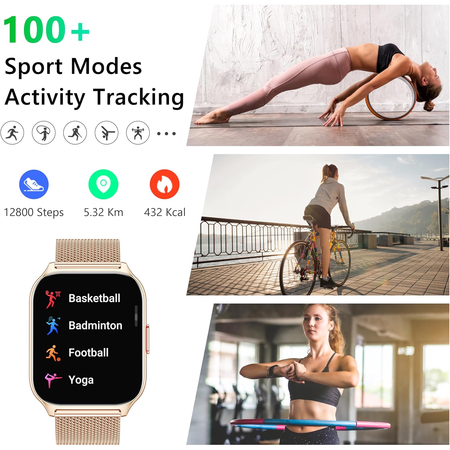 Smart Watch 45Mm For Women Men(Dial/Answer Calls), 2.0" Fitness Tracker Watch With Heart Rate/Blood Pressure/Blood Oxygen Monitor For Android Ios