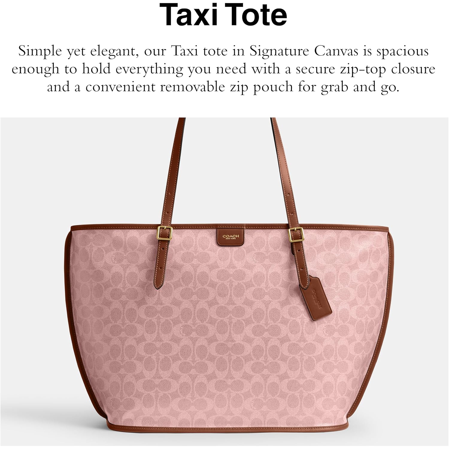 Coach Taxi Tote Bag In Signature Canvas