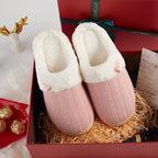 Women'S Slip On Fuzzy Slippers Memory Foam House Slippers Outdoor Indoor Warm Plush Bedroom Shoes Scuff With Faux Fur Lining