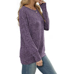 Womens Long Sleeve Shirt Tunics Tops for Spring Fall Lightweight Blouses Crew Neck Dressy Sweaters for 2026