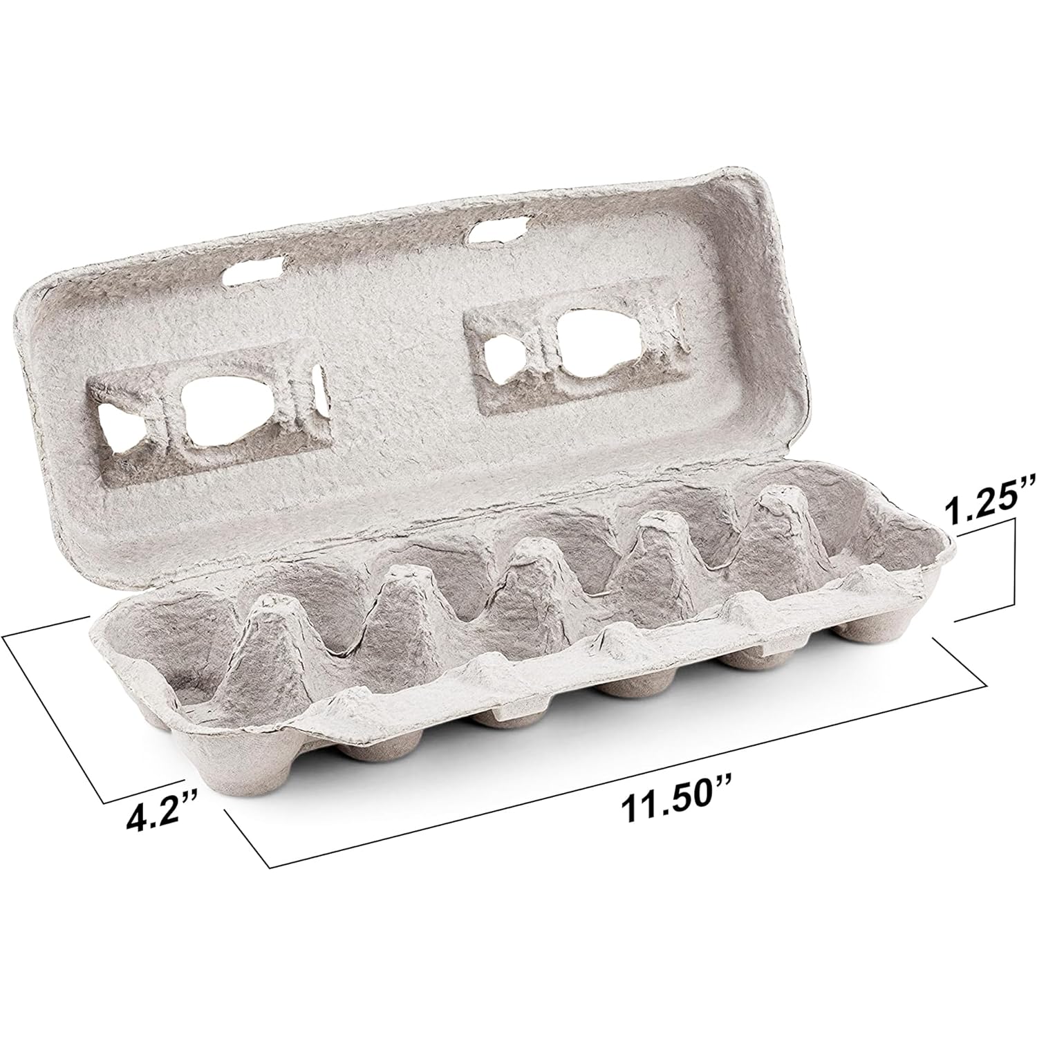 MT Products Blank Natural Pulp Egg Cartons Holds Up to Twelve Eggs - 1 Dozen - Strong Sturdy Egg Crate Cardboard Material Perfect For Storing Extra Eggs (25 Pieces) - Made in the USA