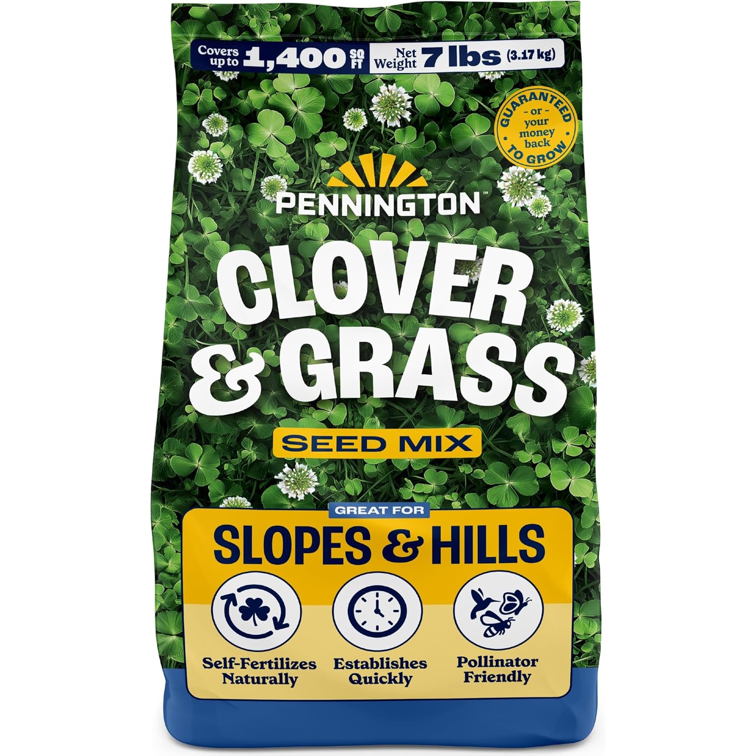 Pennington Clover + Grass Mix, Clover Seeds For Lawn, 7 Lb