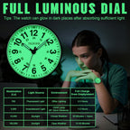 Nurse Watch For Nurse Medical Professionals Students Women Men, 50M Waterproof 12/24 Hour Military Time Luminous Easy Read Dial, Second Hand Watch For Nursing