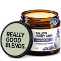 Really Good Blends - Tallow Honey Balm, Organic Body Butter, Grass-Fed Beef Tallow For Skin, Soothing All-Natural Moisturizer For Body And Face | Made In Usa - 2 Oz (Lavender)