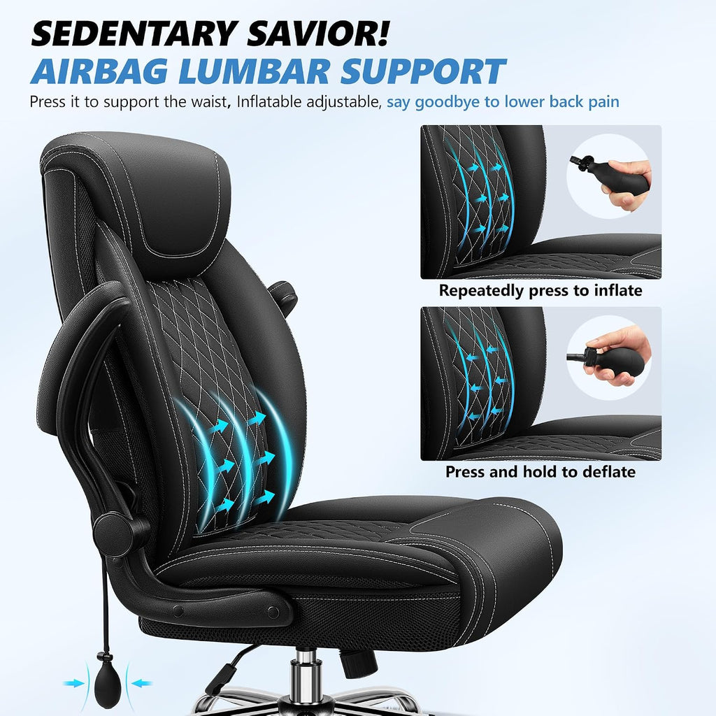 Executive Office Chair, Big And Tall Ergonomic Computer Desk Chair Black