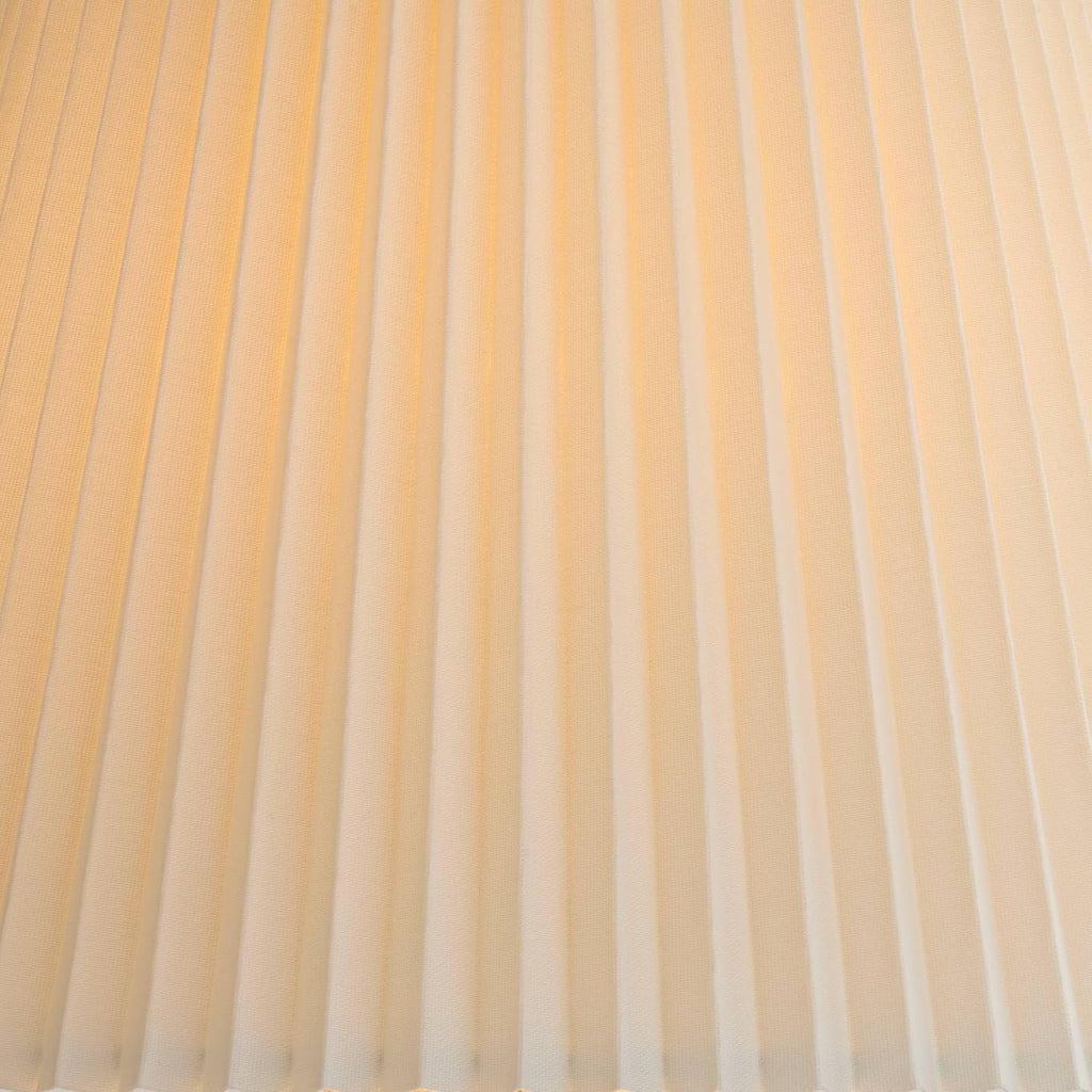 10" Top X 17" Bottom X 14 1/2" High X 14 3/4" Slant Lamp Shade (Pre-Assembled) Replacement Large Ivory White Bell Round Traditional Pleated Spider Harp Finial