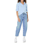 Amazon Essentials Women'S Long Sleeve Button Down Stretch Oxford Shirt (Available In Plus Size)