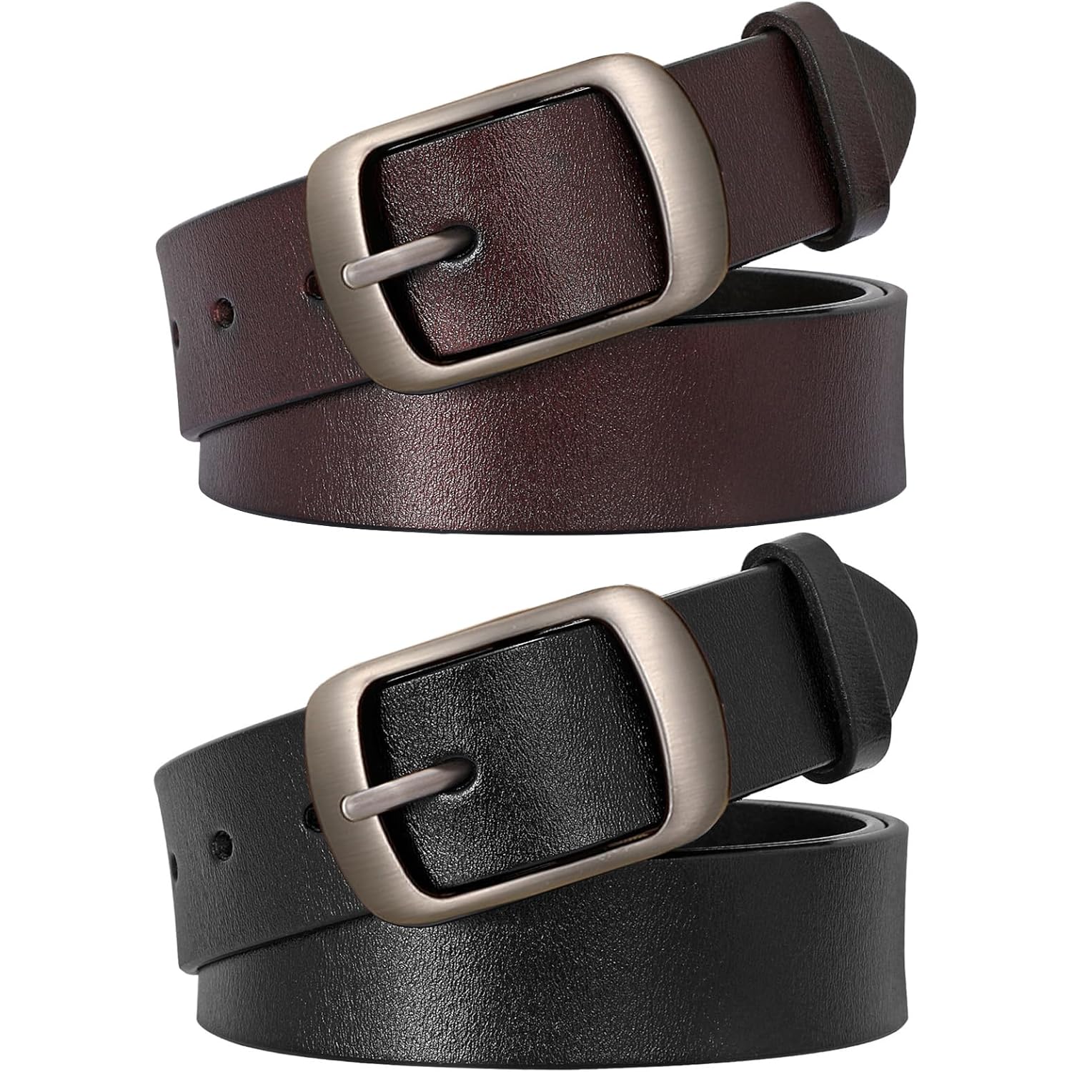 SUOSDEY Women Belts For Jeans Dresses Pants Ladies Leather Waist Belt with Elegant Buckle, Width 1.3"