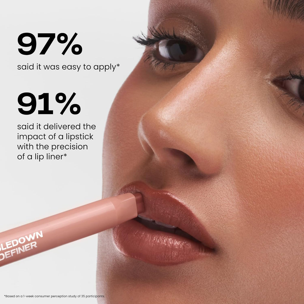 Sacheu DoubleDown Lip Definer — 2-in-1 Lip Liner & Balm — Long-Lasting Korean Make Up Lipstick with Satin Finish, Avocado Oil & Vitamin E (Keep it Pink)