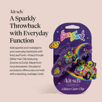Lisa Frank X Kitsch Purple Glitter Hair Clip For Women – Secure Hold Claw Clip | Sparkly Hair Accessories With Strong Grip | Teens - Zoomer And Zorbit