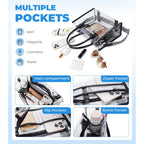 Clear Tote Bag Stadium Events Transparent Clear Purse for Women Thick PVC Shoulder Bag with Guitar Strap for Concert