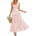 Zesica Women'S Summer Floral Sleeveless Maxi Dress 2026 Boho Mesh Spaghetti Strap Flowy Beach Wedding Guest Long Dresses
