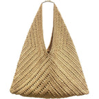 Crochet Beach Tote Bag Summer Vacation Handbags Beach Bag For Women Cute Woven Shoulder Purses Mesh Knit Crochet Bag
