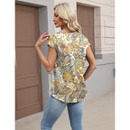 Lomon Women Silk Satin Tops Cap Short Sleeve Blouse V Neck Shirts Business Casual Outfits