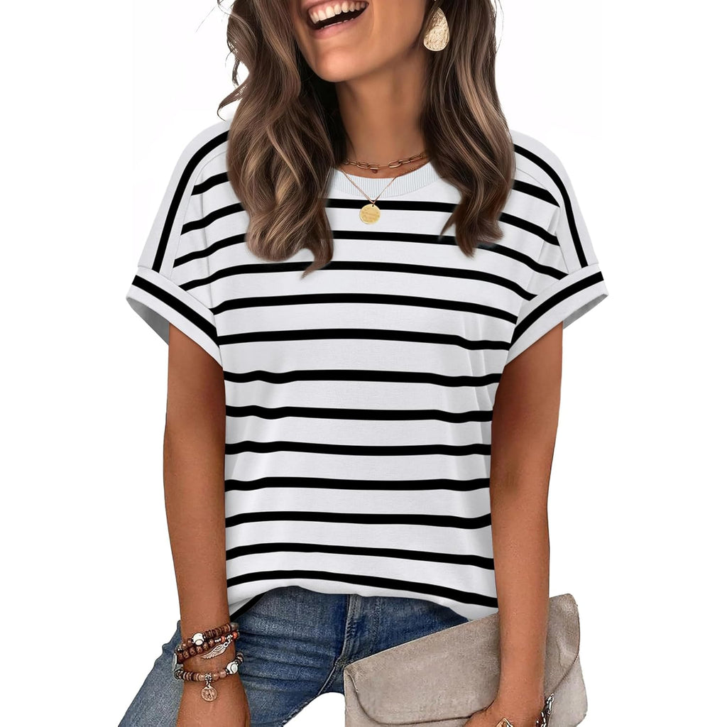 Womens Tops Short Sleeve Shirts Summer Outfits 2026 Spring Dressy Casual Clothes Clothing