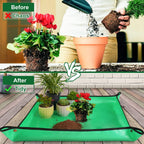 Hnxtyaob Repotting Mat For Indoor Plant Transplanting And Mess Control 27"X 27" Thickened Waterproof Potting Tray Foldable Succulent Potting Mat Portable Gardening Mat Garden Gifts For Women & Men
