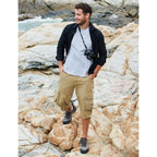 Best South Men'S Capri Long Twill Cargo Shorts Below Knee 13 Inches Cotton Relaxed Fit Casual Multi-Pocket