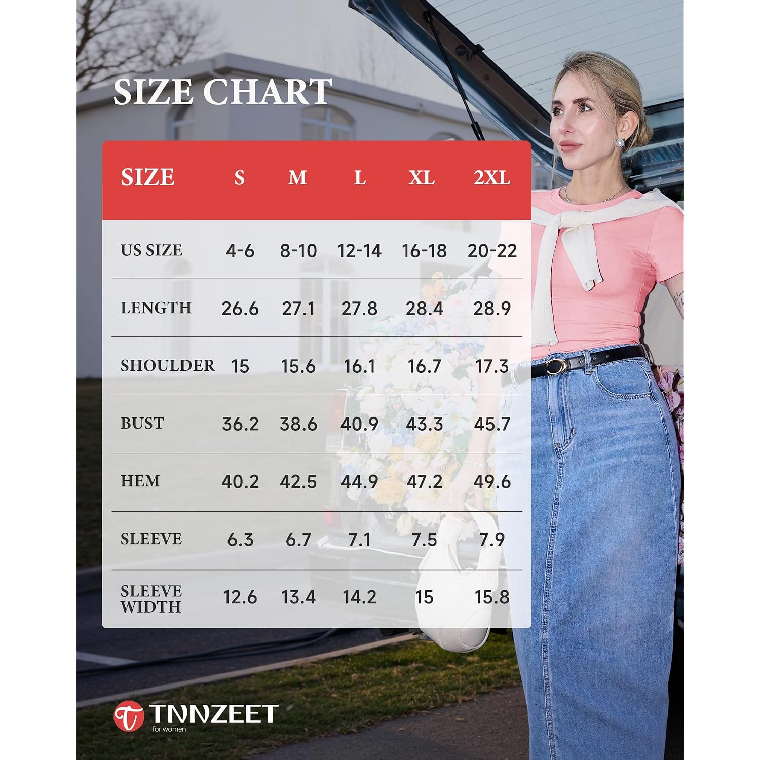 Tnnzeet Basic Tees For Women - Slim Fit Short Sleeve T Shirts Crew Neck Casual Cute Y2K Clothes Trendy Crop Tops Outfits 2026