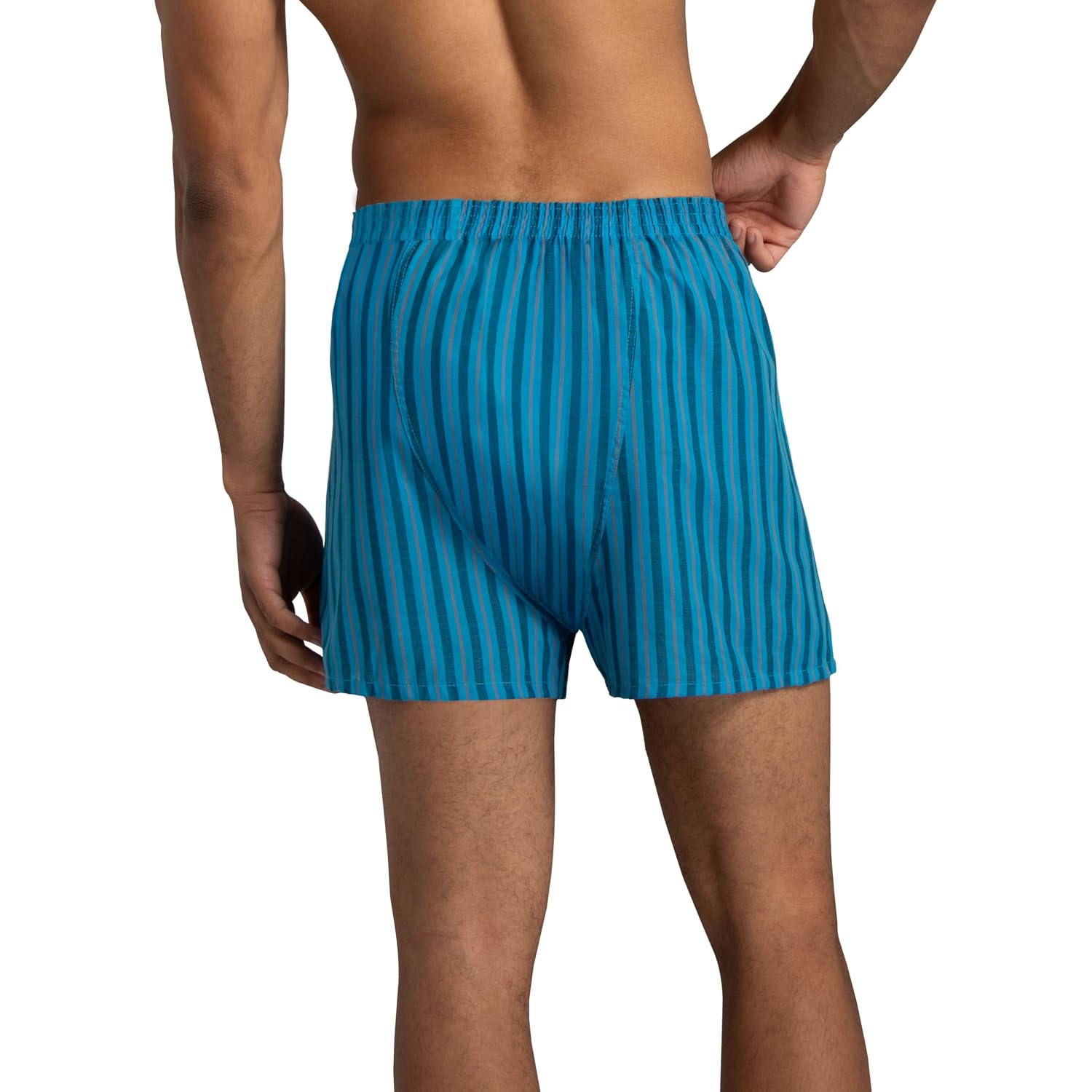 Fruit Of The Loom Men'S Tag Free Woven Boxer Shorts, Relaxed Fit, Moisture Wicking, Assorted Color Multipacks