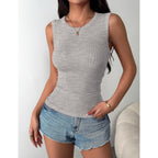 Zeagoo Womens Sleeveless Crewneck Ribbed Tank Tops Casual Basic Summer Top Slim Fitted Racerback Shirts