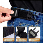 No Buckle Elastic Belt For Men And Women – Invisible Stretch Belt Fits Up To 72 Inches, Flat No-Bulge Buckle-Free Waistband Extender For Jeans And Pants-Selection Of Outdoor Workers（Brown-2 Pieces）