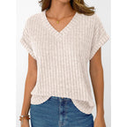 Automet Womens Short Sleeve Sweaters 2026 V Neck Cute Summer Tops
