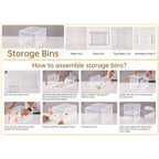 6 Pack Closet Organizers And Storage,Clear Stackable Plastic Storage Bins With Lids Magnetic Doors,Clothes Organizers And Storage,Plastic Craft Containers For Wardrobe Kitchen Bathroom Office